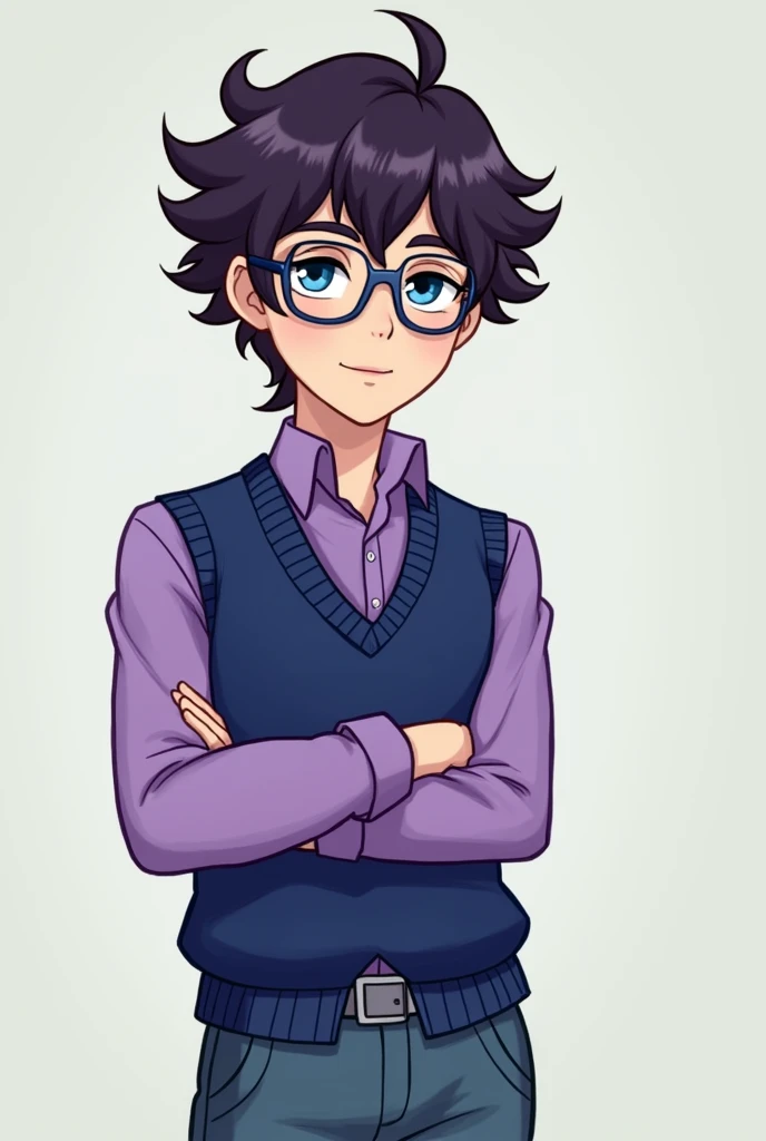 Friend 2: Oliver Orchid
Age: 11
Gender: Male
Physical Appearance:
Oliver has tousled dark purple hair and bright blue eyes that seem to twinkle with intelligence. He is slightly taller than his friends and wears a blue vest over a purple shirt, along with ...