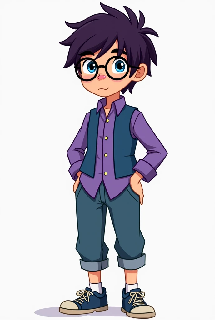 Friend 2: Oliver Orchid
Age: 11
Gender: Male
Physical Appearance:
Oliver has tousled dark purple hair and bright blue eyes that seem to twinkle with intelligence. He is slightly taller than his friends and wears a blue vest over a purple shirt, along with ...