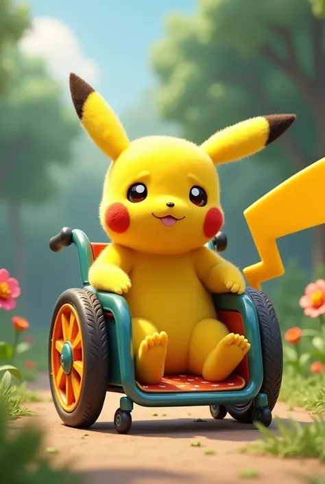 Pokémon Pikachu in wheelchairs