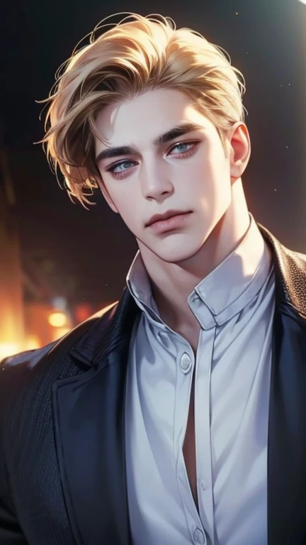 (best quality,4k,8k,highres,masterpiece:1.2),ultra-detailed,(realistic,photorealistic,photo-realistic:1.37),36 year old man,3 day beard,handsome anime,portraits,strong,masculine,dark blonde hair,sharp jawline,mesmerizing eyes,perfectly styled hair,cool ani...