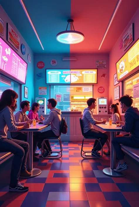 Create a video game room plus a fast food room image