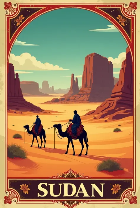 Sudan country travel poster 