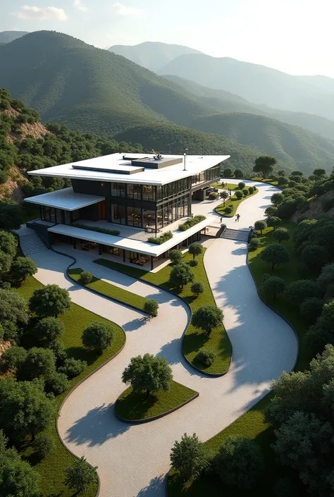  a luxury house with a motocross track 