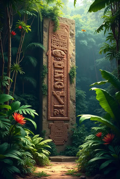 Mayan symbols and plants