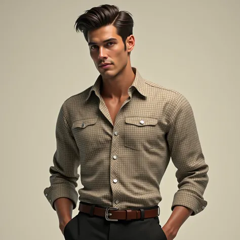 Stylish man with vintage shirt