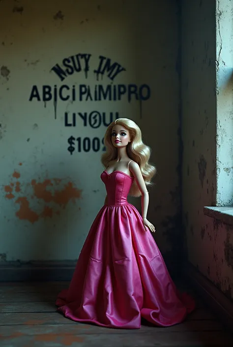 Barbie and the Ouija board written behind the wall