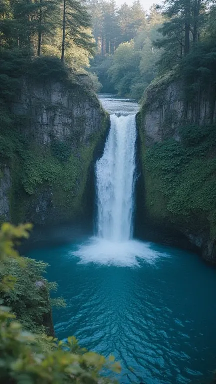 Cinematic shot, an elven village hidden in a bioluminescent forest, surrounded by a majestic waterfall that flows into a crystal-clear lake, with a soft, cinematic lighting that casts a warm, ethereal glow on the scene, captured with a Arri Alexa camera, a...