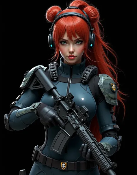 Ultra realistic image in frontal plane of a beautiful woman, the image must fit the viewers vision, a 20 year old woman, extreme beauty, perfect proportions. She is a futuristic science fiction space marine. Athletic body. Light combat suite, very tight, w...