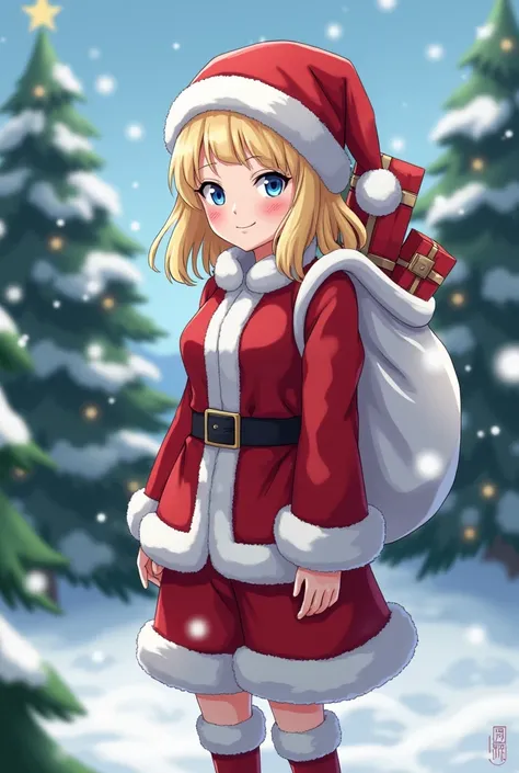 Ino disguised as Santa Claus