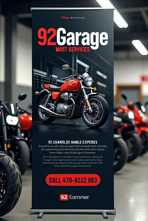  make bannner 92garage Motorcycle Workshop

Expert Motorcycle Repair & Customization

Fast, Reliable Service for All Brands

Your Trusted Garage for High-Quality Work



Call Us at [813-1529-5288]