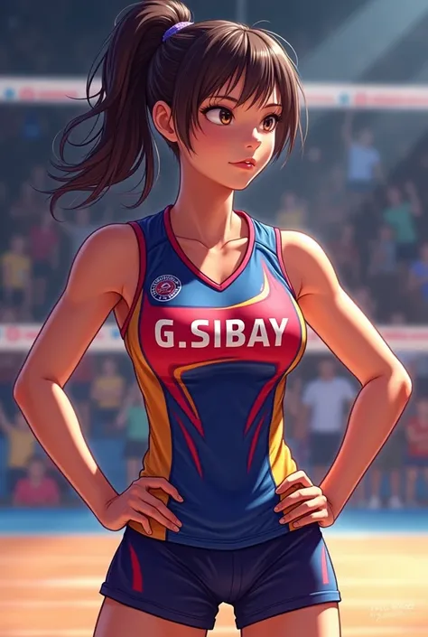  womens volleyball uniform with the inscription g.Sibay Youth Sports School 