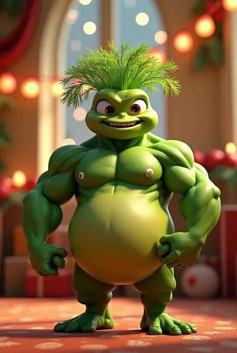 create a video where muscular fennel says marry christmas