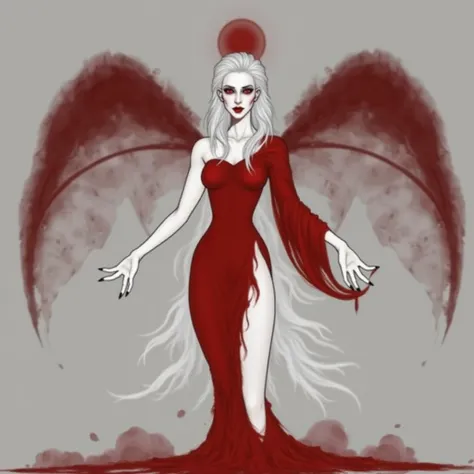 eye Blood red halo Blood The tall girl in the red dress of the dead white dragon of the blood heart the snow The daughter of the crown of the blood of two wings of water, the blood of the sea, the blood of many dead people, the most difficult White hair, w...