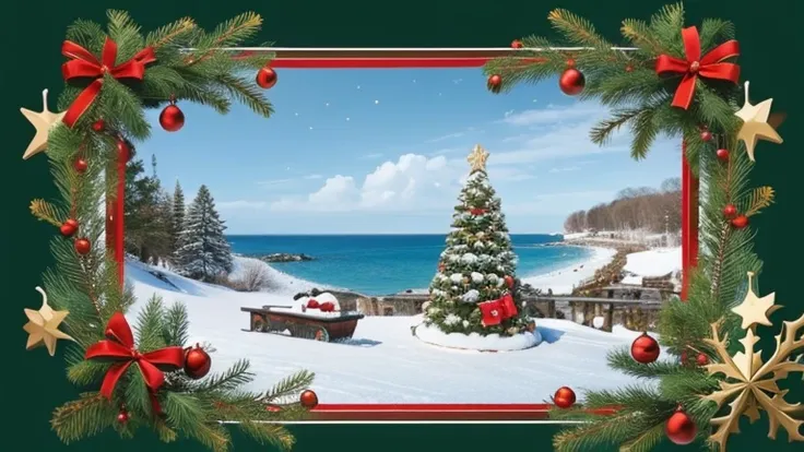 Hi SeaArt, please generate a nice Christmas greeting card
