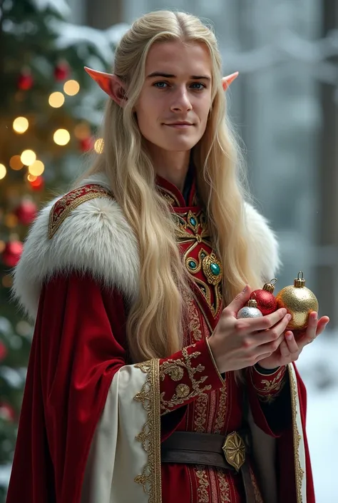 (best quality, masterpiece, photorealistic:1.2), The elf prince Legolas, handsome with long blonde straight hair and blue green eyes, standing and posing like a prince of an elven realm, looks like Orlando Bloom as Legolas from The Lord of the Rings , he i...