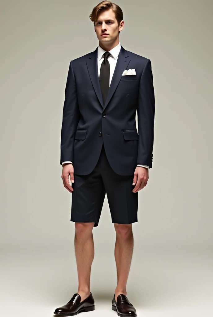 Create an outfit where its formal but with dress shorts