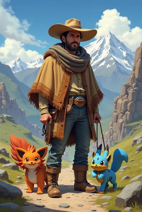 Pokémon trainer inspired by a young Chilean huaso