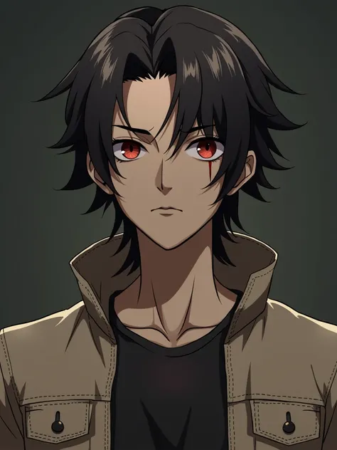 Name:  Haruki Tanabe

Appearance :
 Haruki is an 18-year-old , tall and broad-shouldered,  with an always frowning face .  His hair is black and thick , Generally cut short ,  but with a lock that falls over his forehead .  He has a strong jaw and small, p...