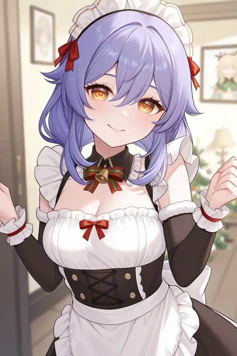 Noel(Genshin Impact)、 Christmas、smile、 maid clothes