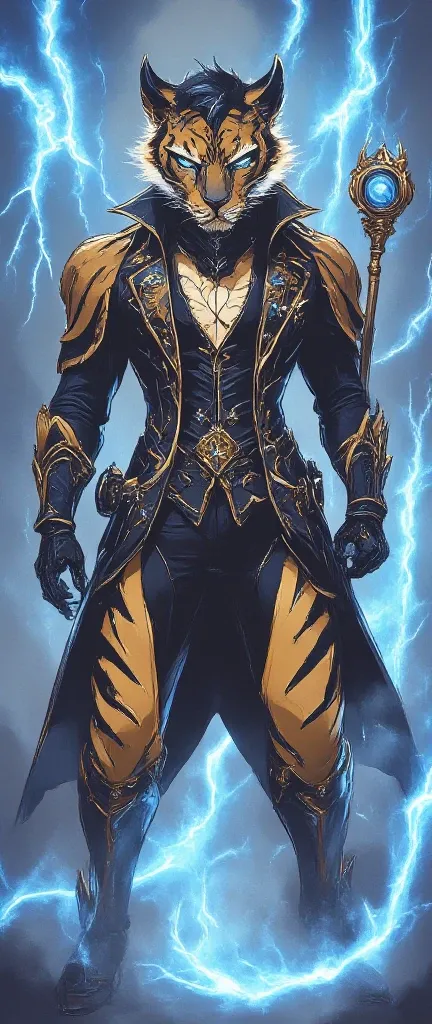 6. Zara Thunderpaw – Storm Sorceress 

Job/Profession: 

 A sorceress who can summon and control storms, calling down lightning to devastate enemies or protect the innocent. 

Appearance: 

Gender: Female  

Species: Tiger, with vibrant golden and black st...