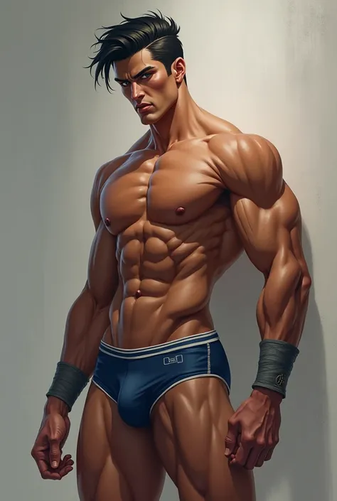  I want to see Jayce Talis from Arcane in a slightly more realistic style than the one in the series, en tight boxers, and with a big lump 