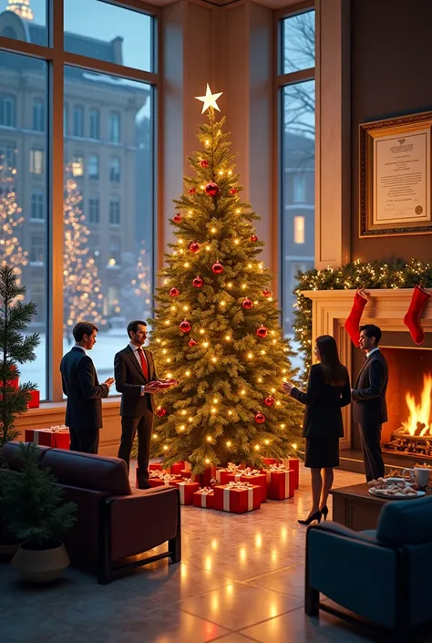 Create a Christmas image for a law firm