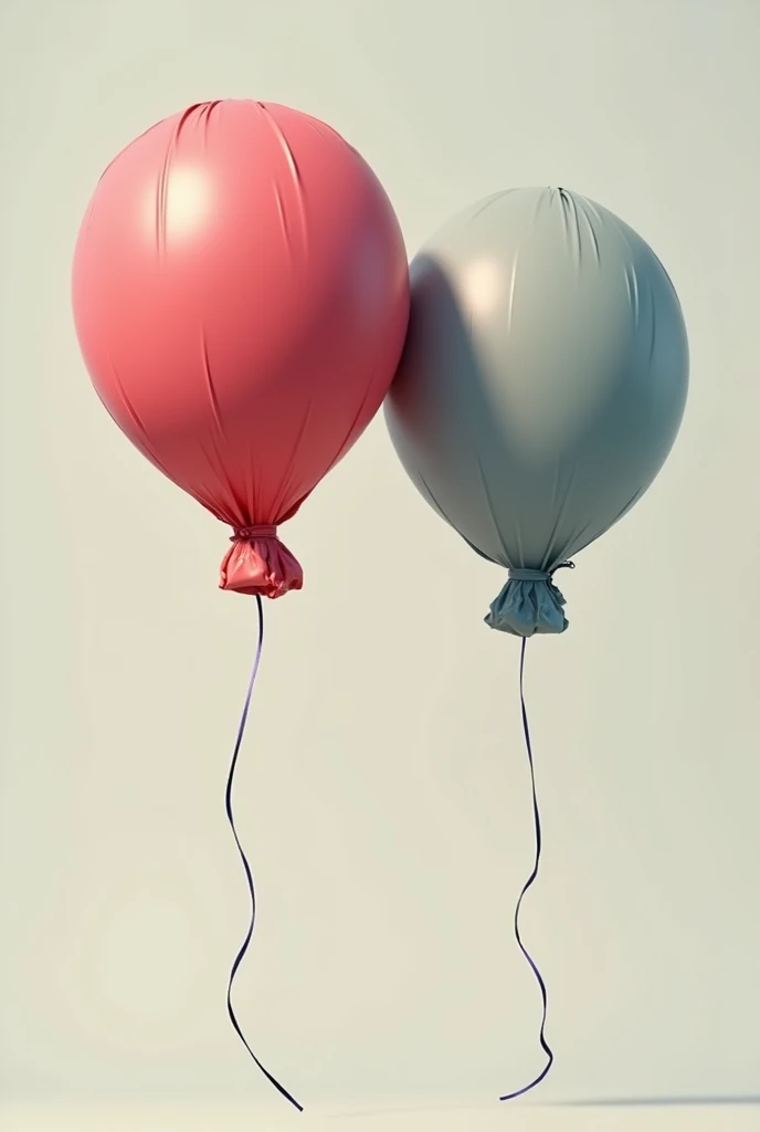 Generate 2 deflated balloons of different colors for me