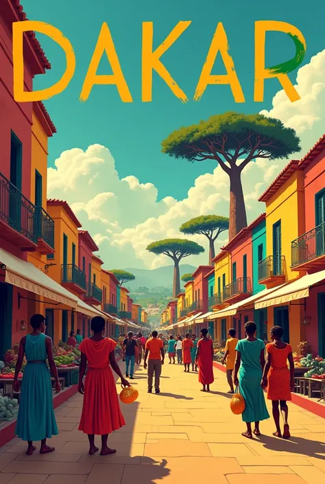 Dakar travel poster 