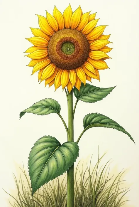 0 generate a sunflower step by step drawing with images