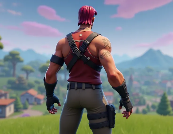 I want a character from Fortnite showing his ass