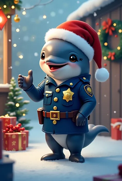 Dolphin policeman congratulating Christmas 