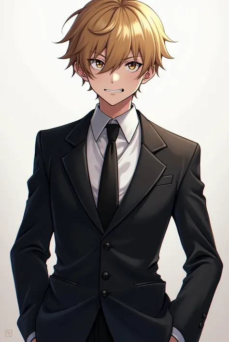 Create Neito Monoma from Boku no hero with his black tuxedo smiling arrogantly 