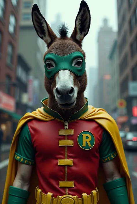 Donkey in the Robin DC costume