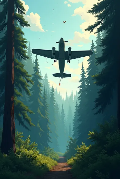 Make a animated good title page for a book that is about a Piper Apache plane crash in a forest of northern Canada on July the 13th