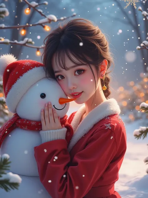 Julie  kiss of life, Kpop,  Ibis Paint , Idol, Christmas, merry christmas, Julie ,  Snowman , Han Julie   