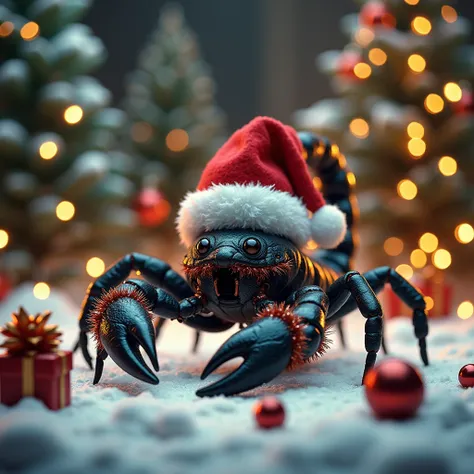 The black scorpion in Christmas mode