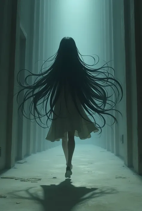 Hair longer than a anime  girls, wandering around the floor She was thrown straight at me