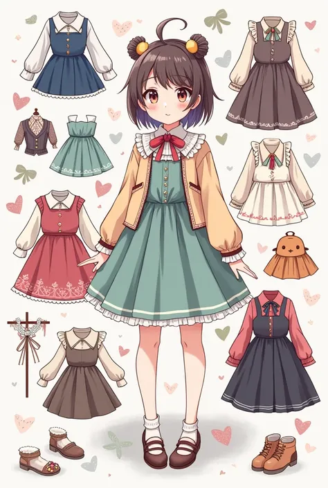 All clothes of at anime girl 