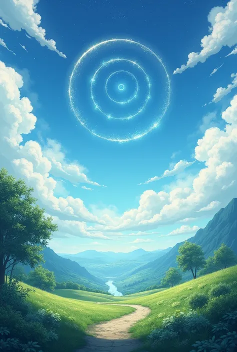 images of nature with several circular phenomena in the sky such as clouds BUT THAT LANDSCAPES ARE SIMPLER AND MORE REALISTIC WITH A LOT OF DETAIL 