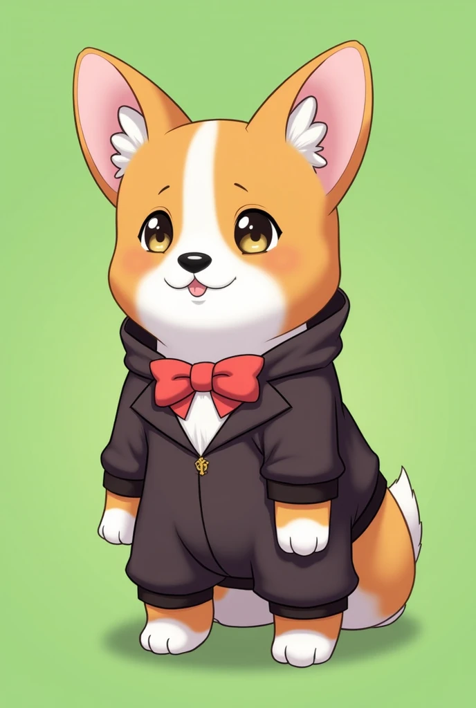 EXILE風の衣装を着たCorgiを描いてください
ベストを着たCorgi
ダンスをおどります

* Corgiの特徴: Large pupils、 The coat is drawn in detail and realistically 、 Pretty Face 。
 * Physical build: A 、 anthropomorphic bipedalism 。

 *  other:   exquisite facial features、豊かなディテールにもこだわってください


EXILE...