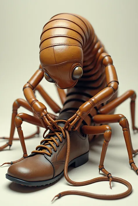 A centipede tying its shoelaces 