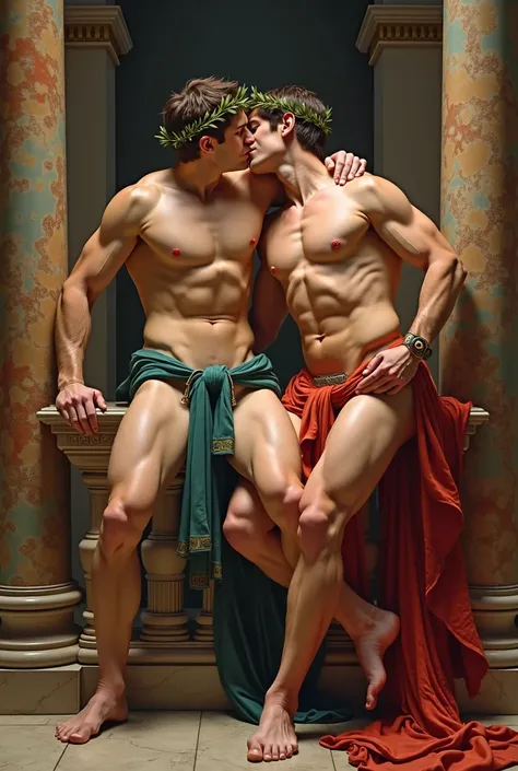 A Greco-Roman gay oral orgy