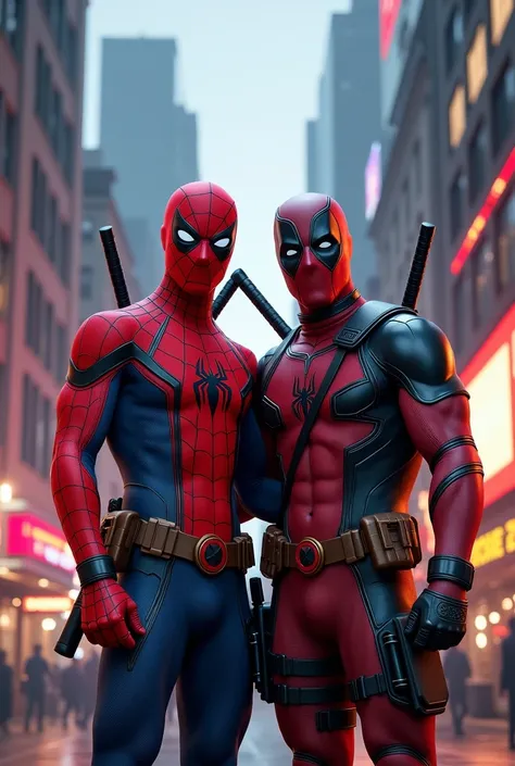 Superheroes de Marvel pero protagonista spiderman y Deadpool 