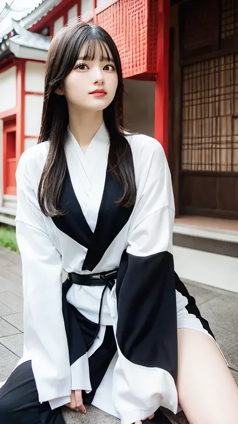  beautiful girl、 black hair、 Japanese