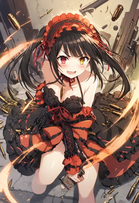 Crazy, Devil Eye, Tokisaki Kurumi, Gun possession, bullet