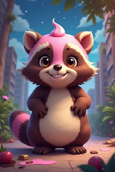 create a neapolitan raccoon 