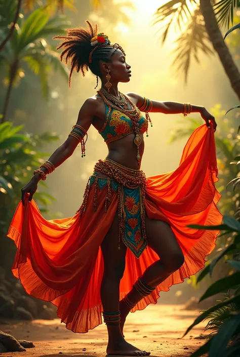 Trinidad and Tobago traditional dancer