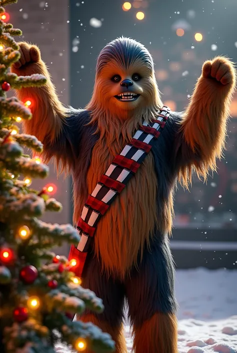 Chewbacca wishing Merry Christmas 