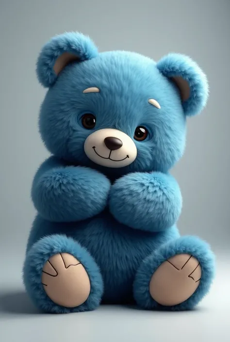 nounours peluche bleu foncer