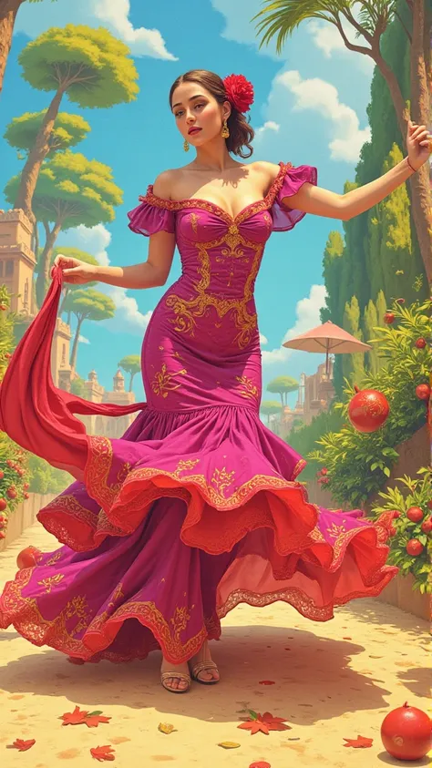 Create a captivating 16K UHD sketch of a mesmerizing flamenco breathtaking fascinating cutist one of a kind dancer, a real lifelike embodying elegance and charm. Picture a beautiful, enchanting woman with soft, realistic skin, gracefully posed in motion as...